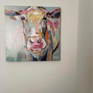 Rustic Cow Canvas
